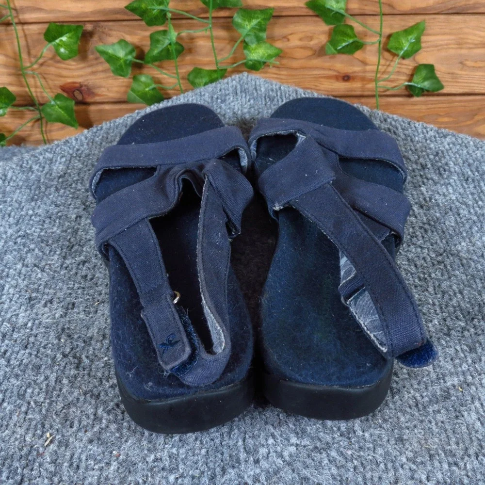 Grasshoppers‎ Cece Women Slingback Sandal Size 8 Casual Comfort Navy Blue Canvas_4